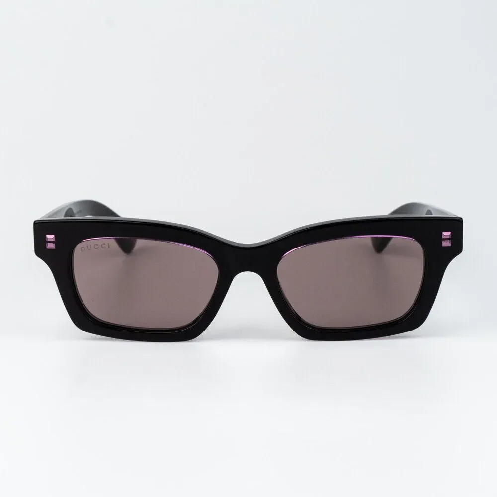 Gucci Women Sunglasses Black Violet Cat Eye GG1790S 003 NEW AUTHENTIC